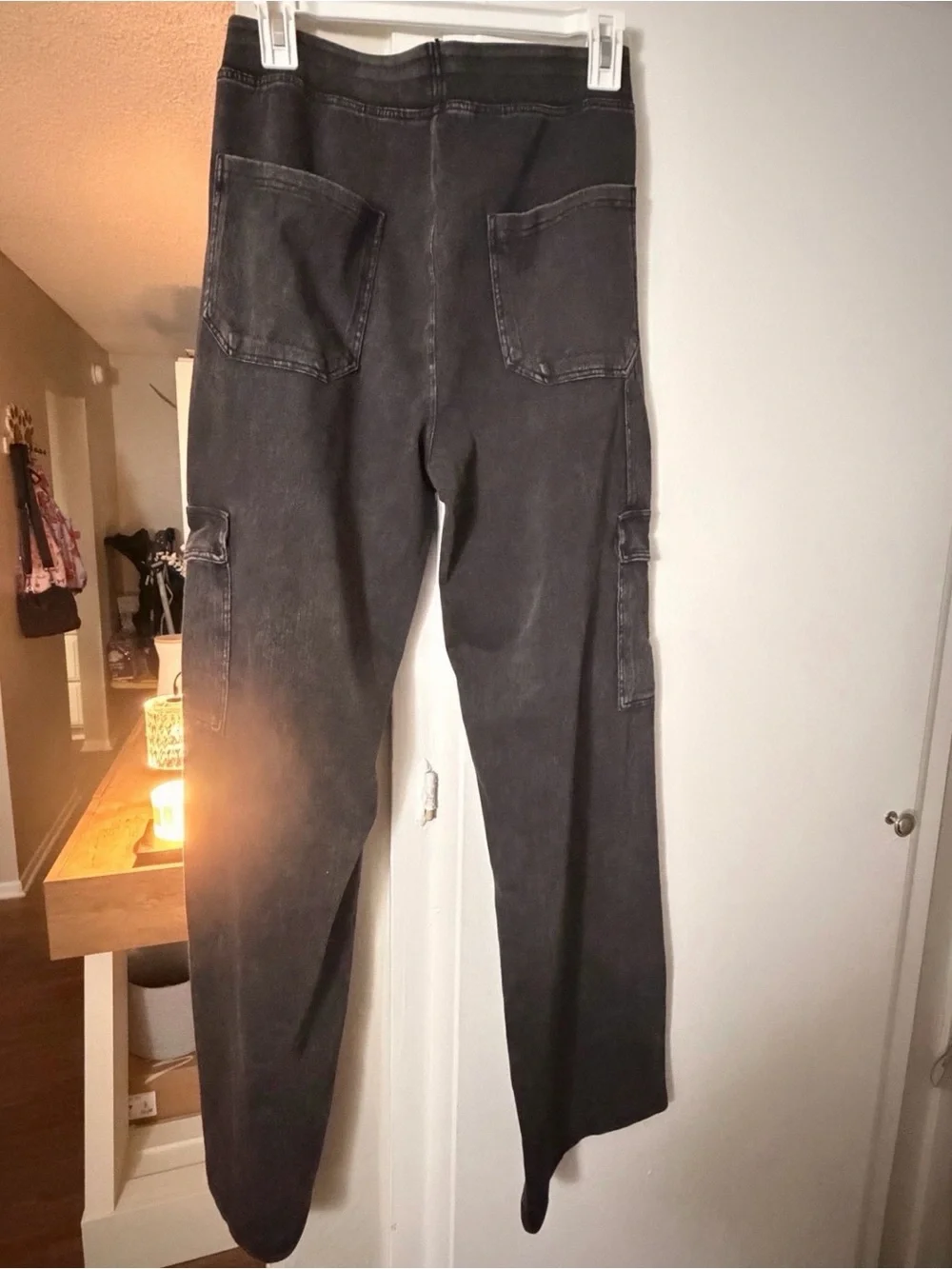 Halara Flex Mid Rise Pockets Straight Leg Casual Cargo Jeans - Picture 6 of 6